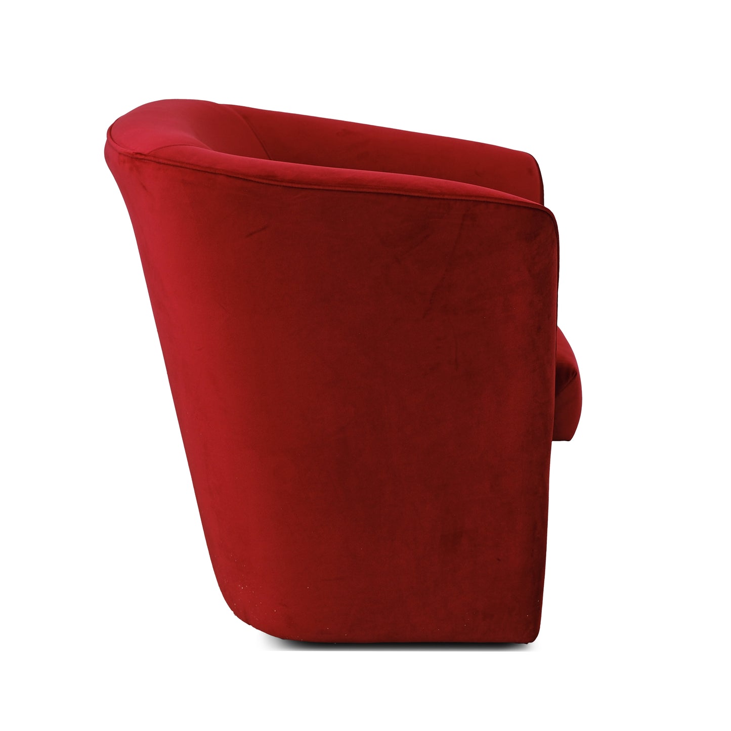 Fauteuil Valentina Pozzetto en velours rouge