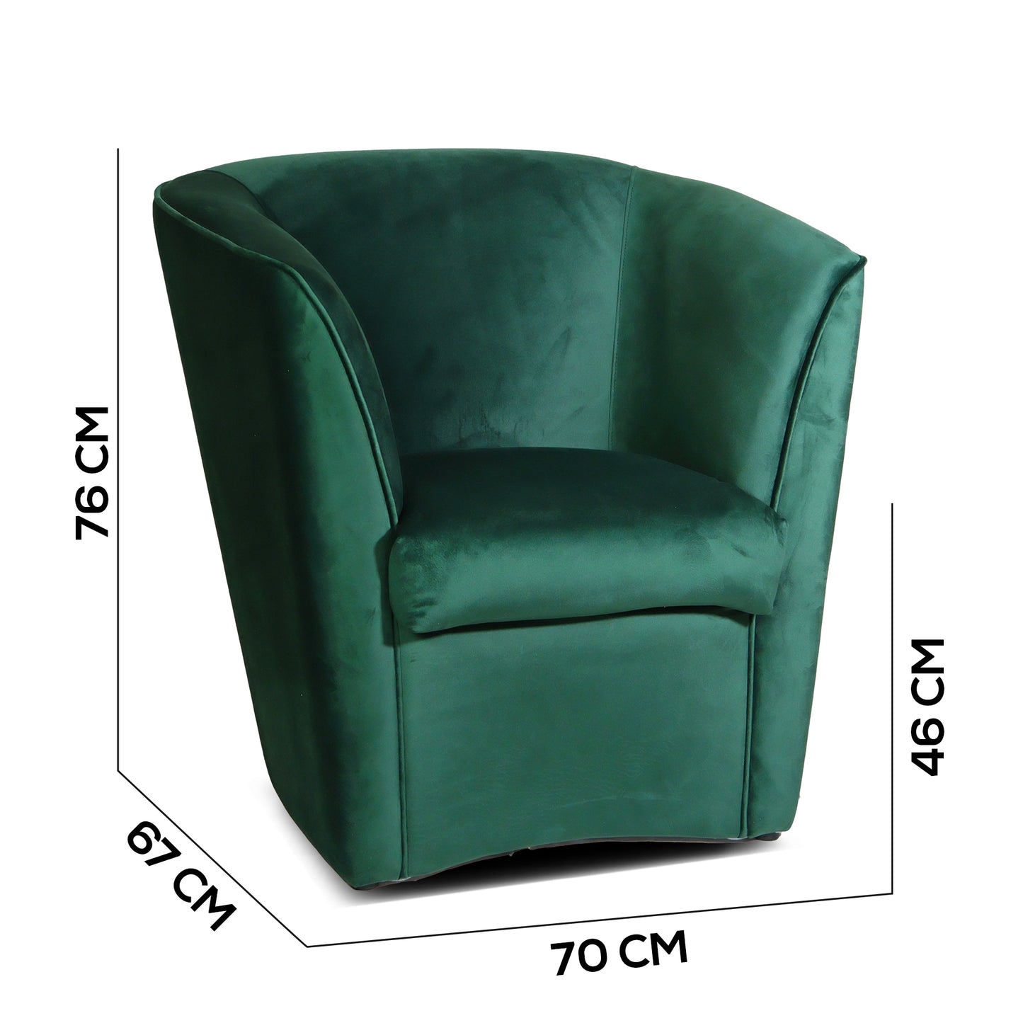 Fauteuil Valentina Pozzetto en velours vert