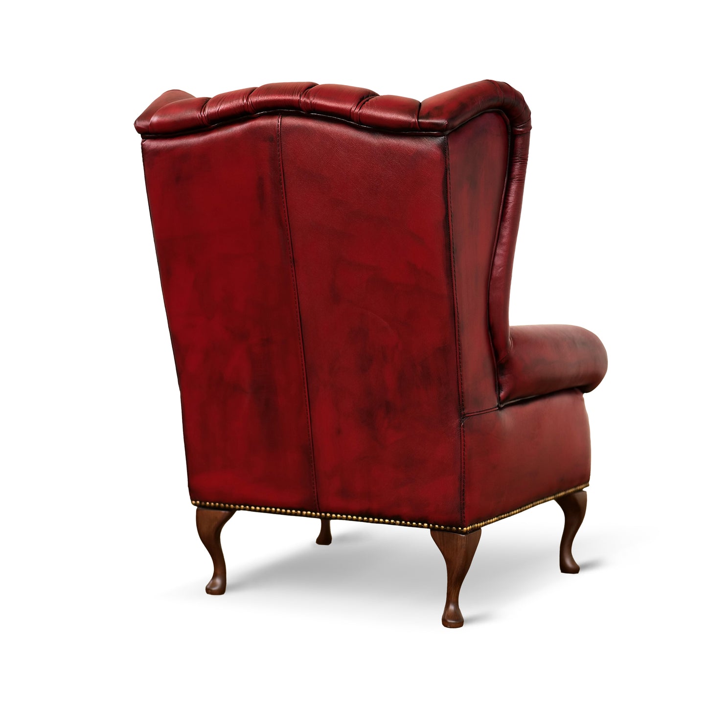 Poltrona Chesterfield Bergere Regina Pelle Fiore Premium - Design Iconico