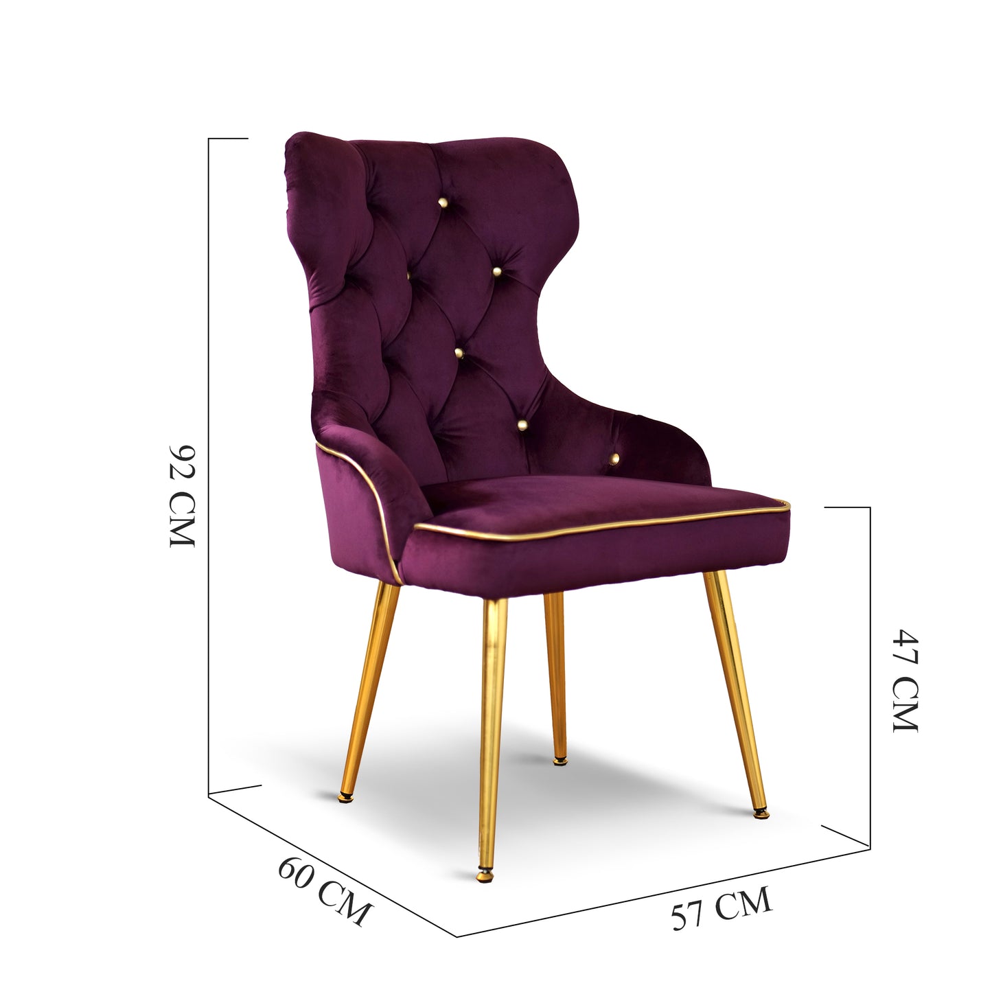 Sedia Cosmo in Velluto Capitonné - Design Iconico