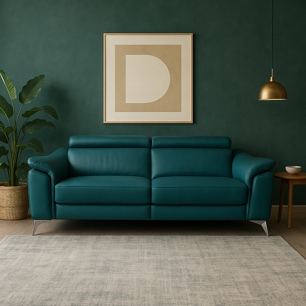 Divano Flow Relax Reclinabile in Pelle Primo Fiore – 2 Posti Doppia Motorizzazione, Design Moderno