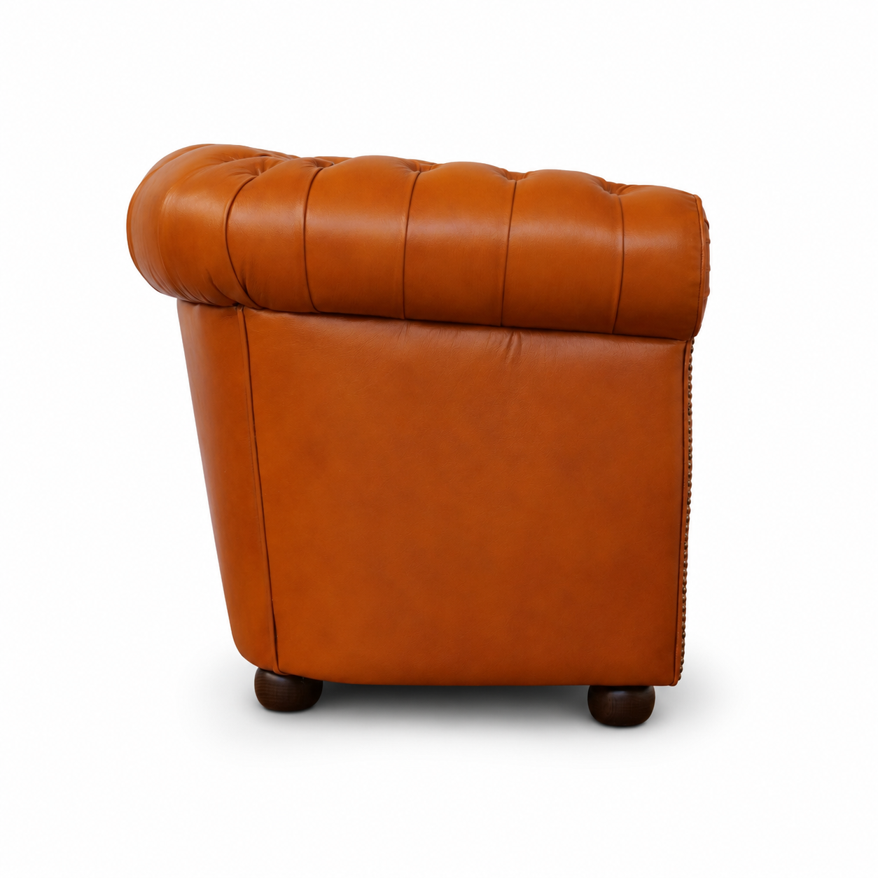 Divano 2 Posti Chesterfield Medium Pelle Primo Fiore Whisky Buckingham - Design Iconico