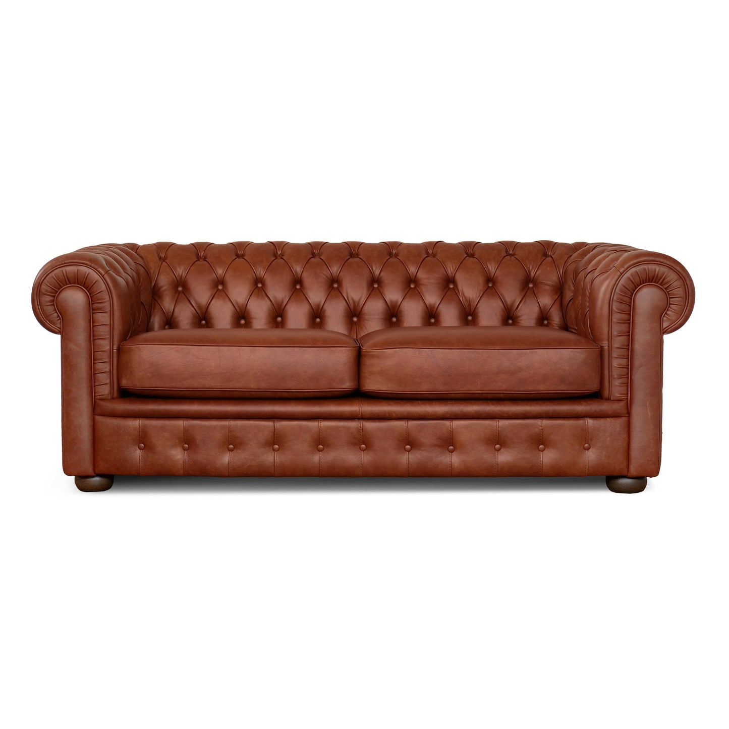 Canapé Chesterfield en cuir pleine fleur de qualité supérieure – Finitions emblématiques et raffinées