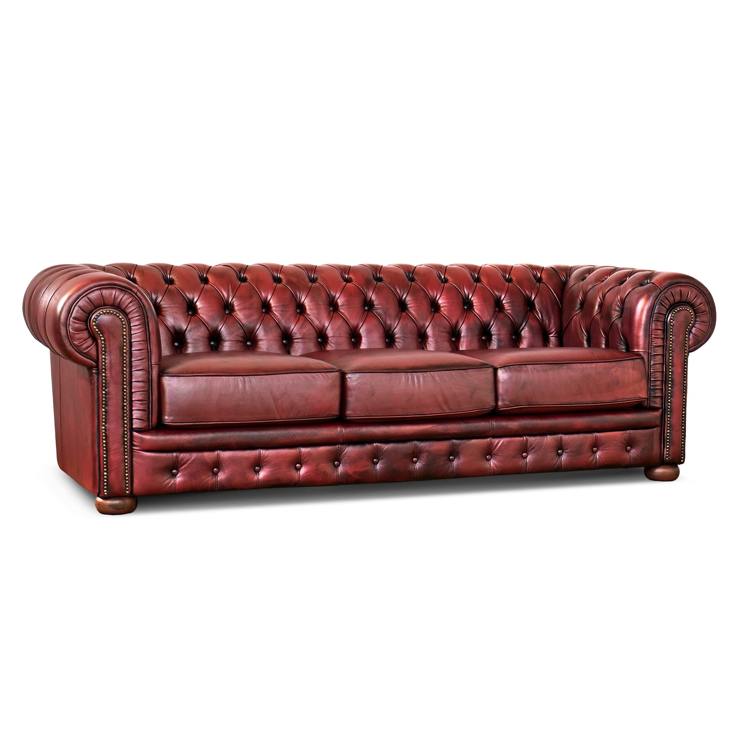 Divano Chesterfield in Pelle Primo Fiore Premium – Iconico, Finiture di Pregio
