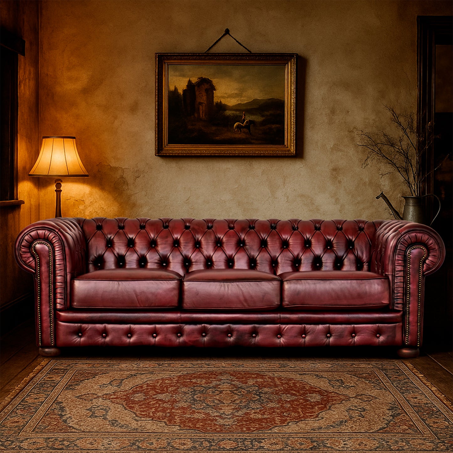 Divano Chesterfield in Pelle Primo Fiore Premium – Iconico, Finiture di Pregio