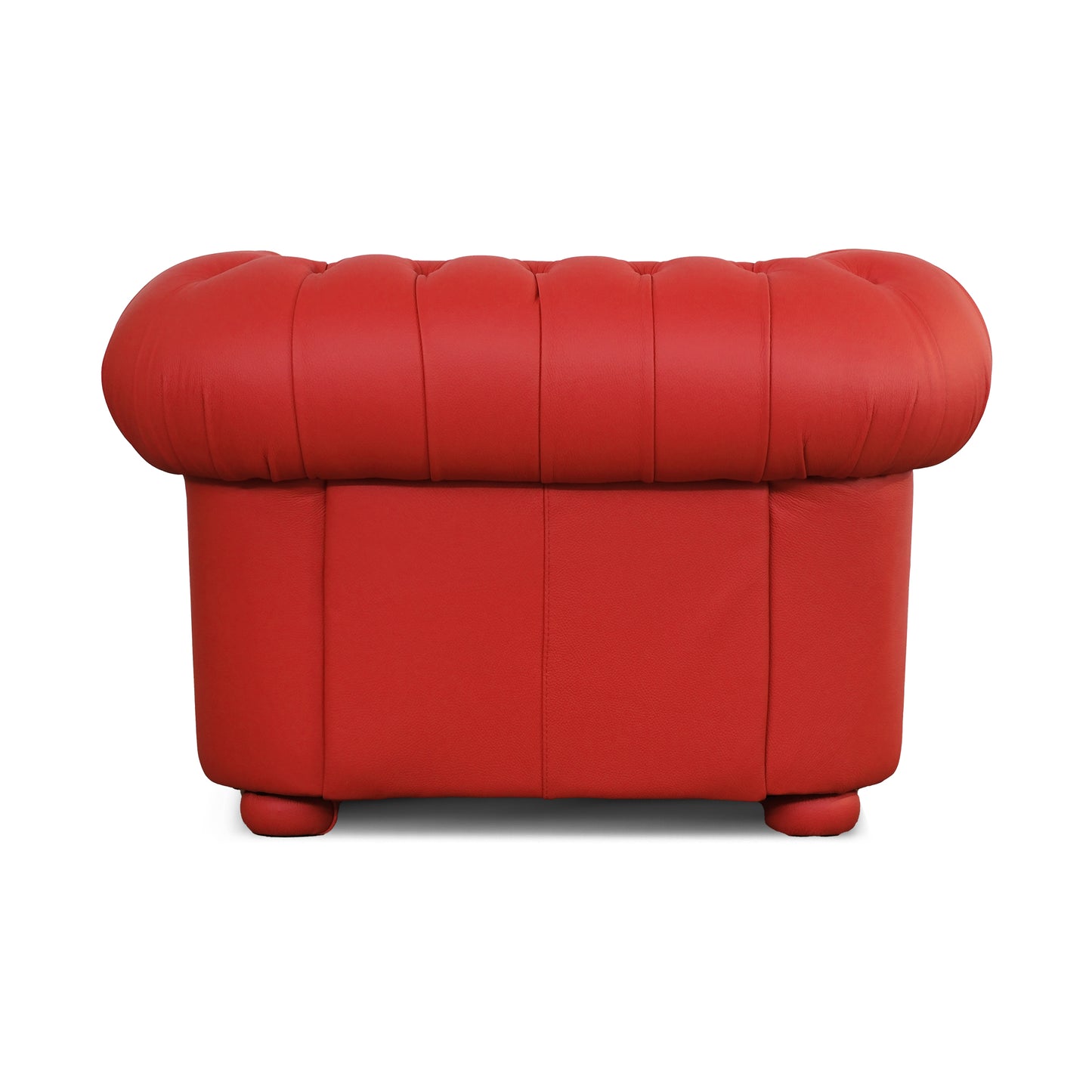 Fauteuil Chester en cuir grainé jaune 