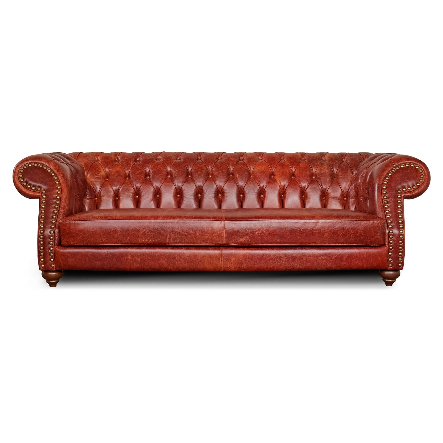 Divano Chesterfield Domus Pelle Primo Fiore Premium - Design Vintage