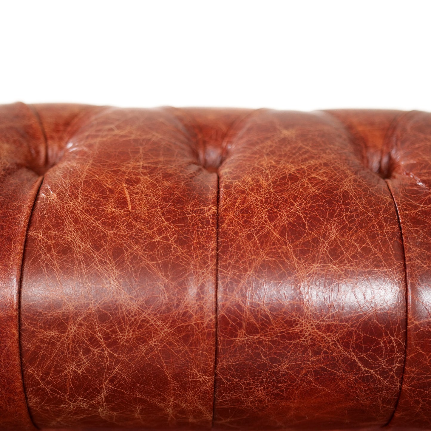 Divano Chesterfield Domus Pelle Primo Fiore Premium - Design Vintage
