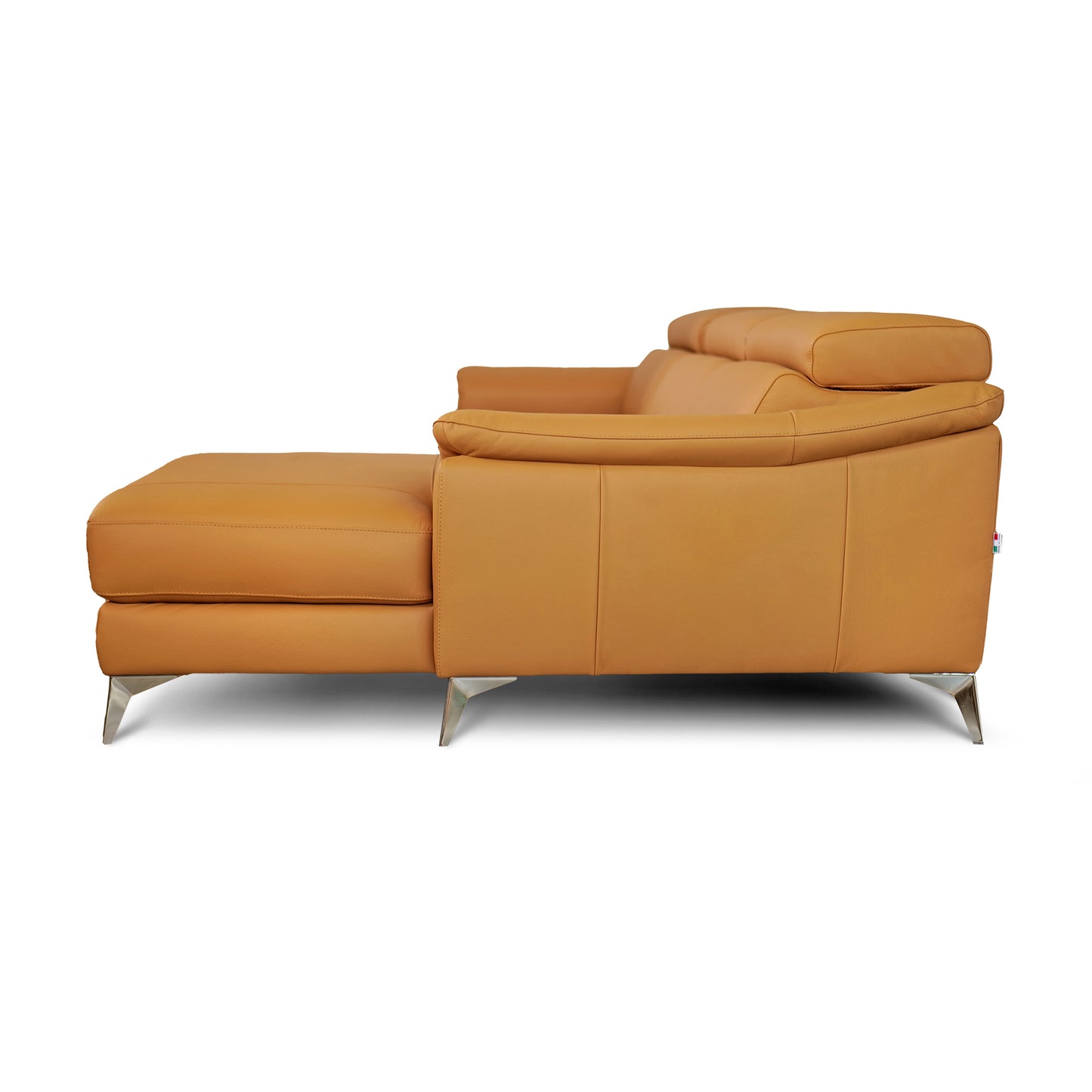 Divano Angolare Flow Relax in Pelle Primo Fiore – Recliner Motorizzato e Chaise Longue , Design Moderno