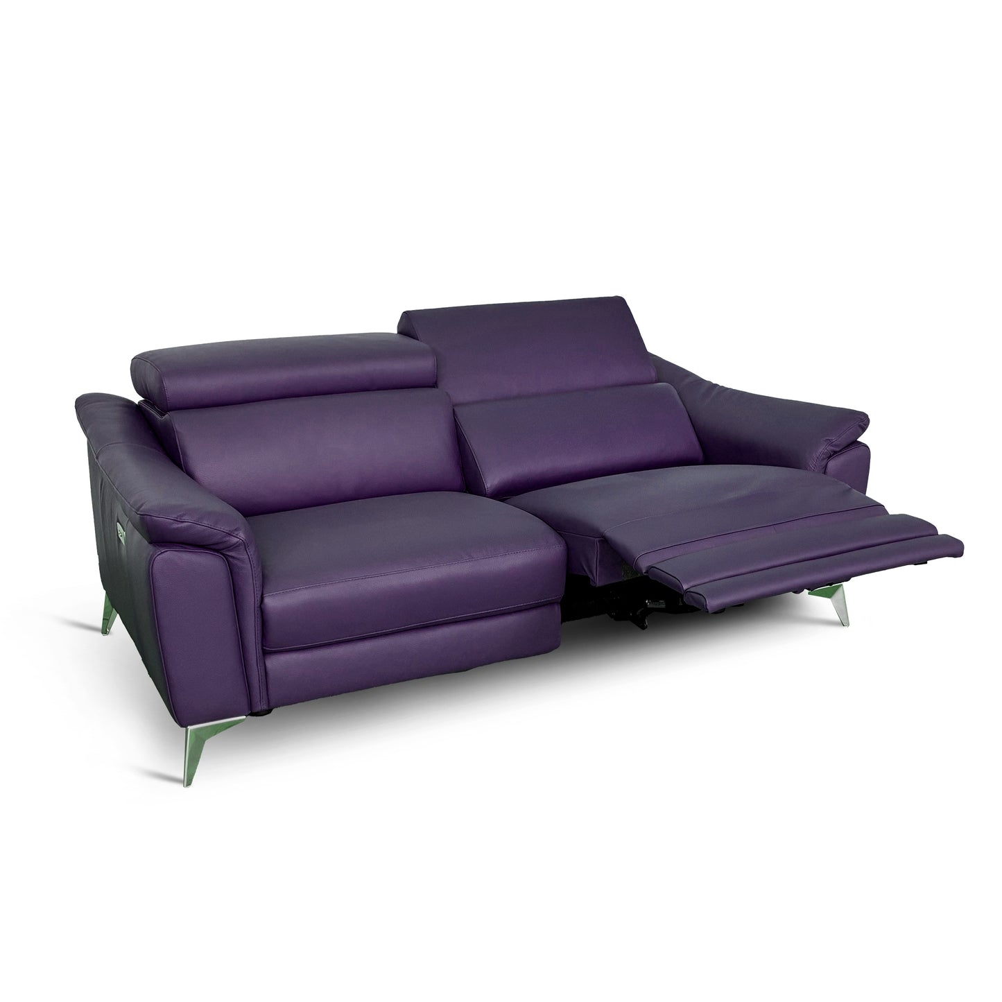 Divano Flow Relax Reclinabile in Pelle Primo Fiore – 2 Posti Doppia Motorizzazione, Design Moderno