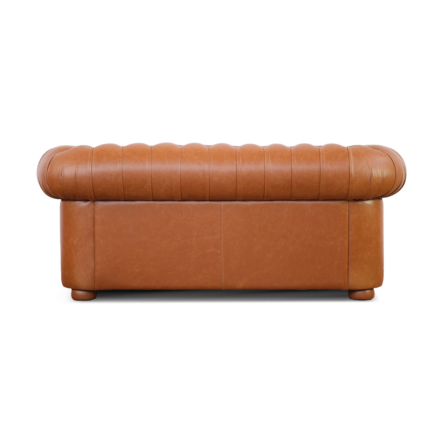 Divano letto Chester pelle fiore cognac