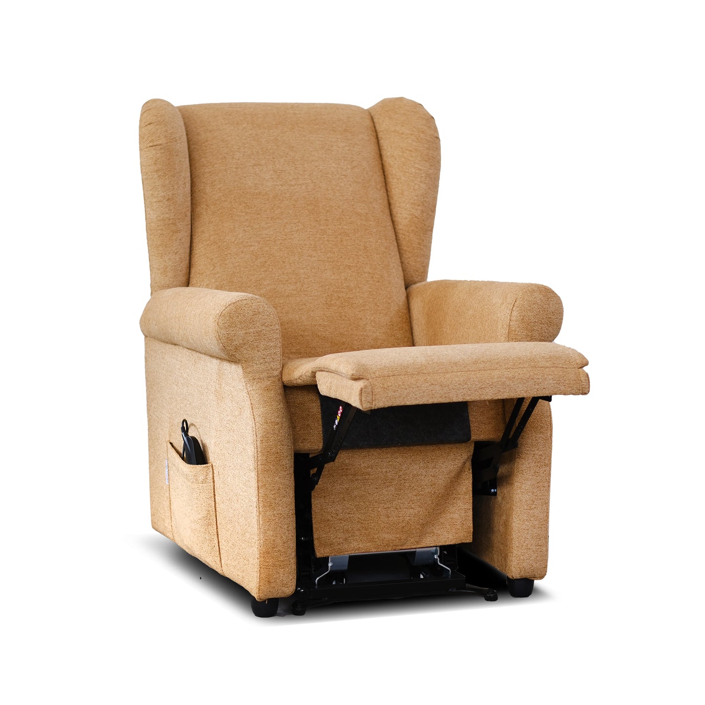 Poltrona relax Ilde reclinabile e alzapersona 2 motori roller system e telecomando tessuto beige