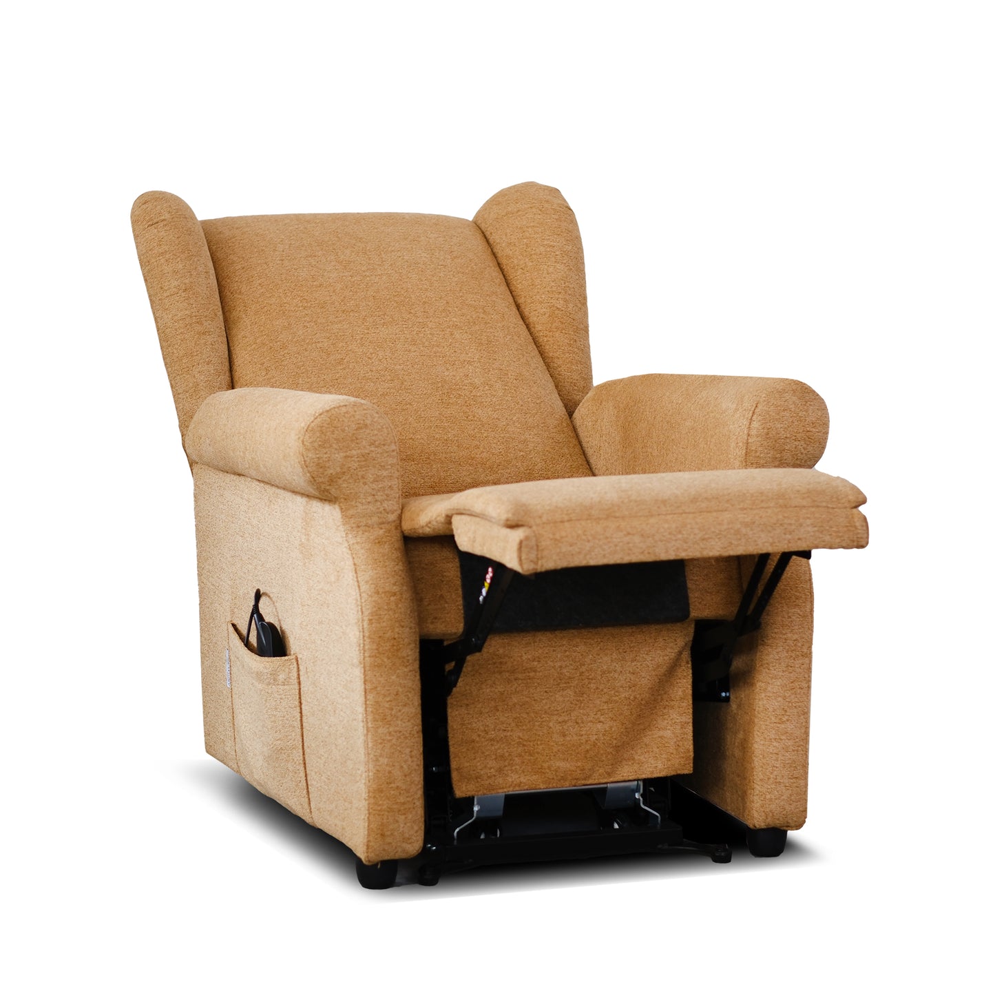 Poltrona relax Ilde reclinabile e alzapersona 2 motori roller system e telecomando tessuto beige