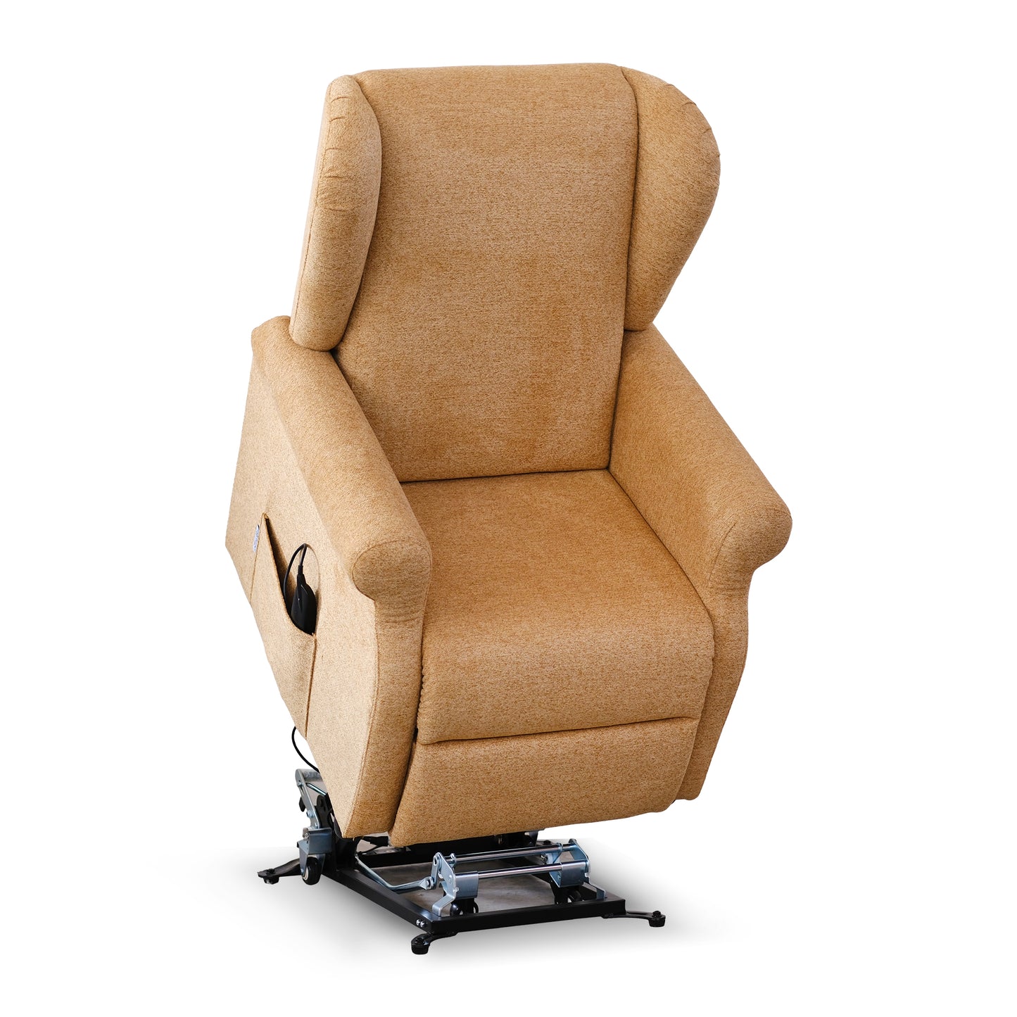 Poltrona relax Ilde reclinabile e alzapersona 2 motori roller system e telecomando tessuto beige