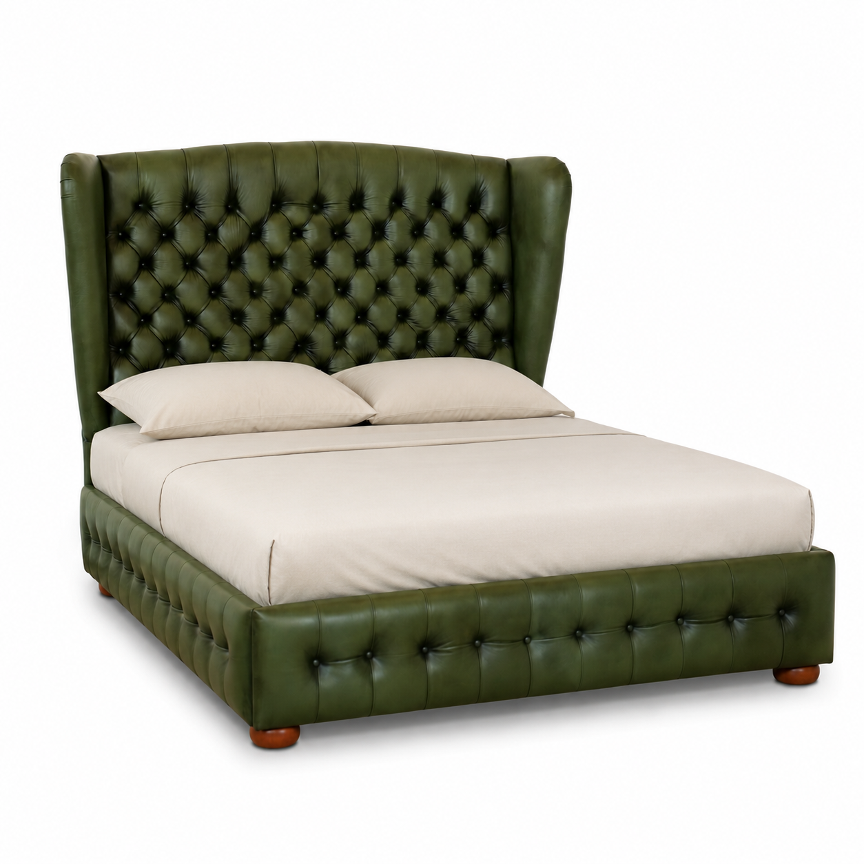 Lit Chesterfield Ego en cuir pleine fleur haut de gamme - Un design iconique et fonctionnel