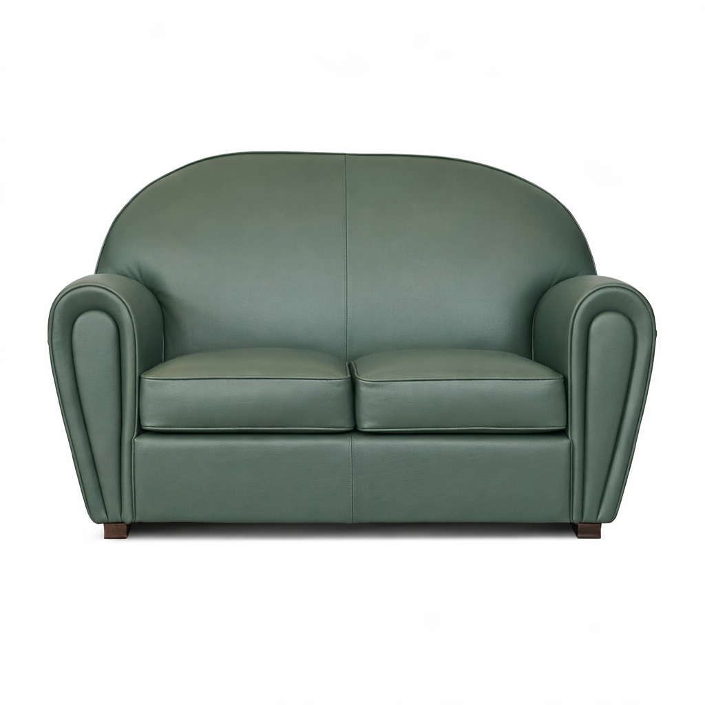 Fauteuil pull up en cuir grainé rouge cerise, modèle Luxury