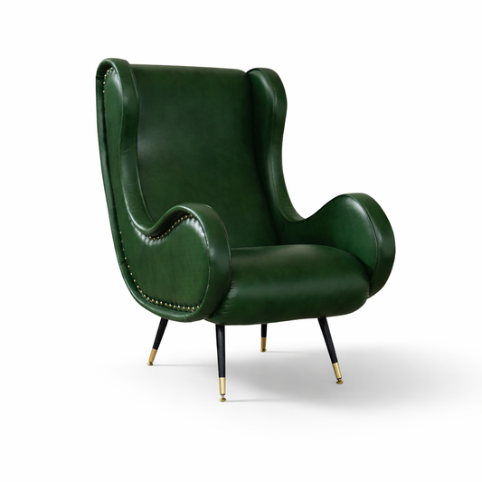 Fauteuil Madame en velours chenille bordeaux - Design vintage, emblématique