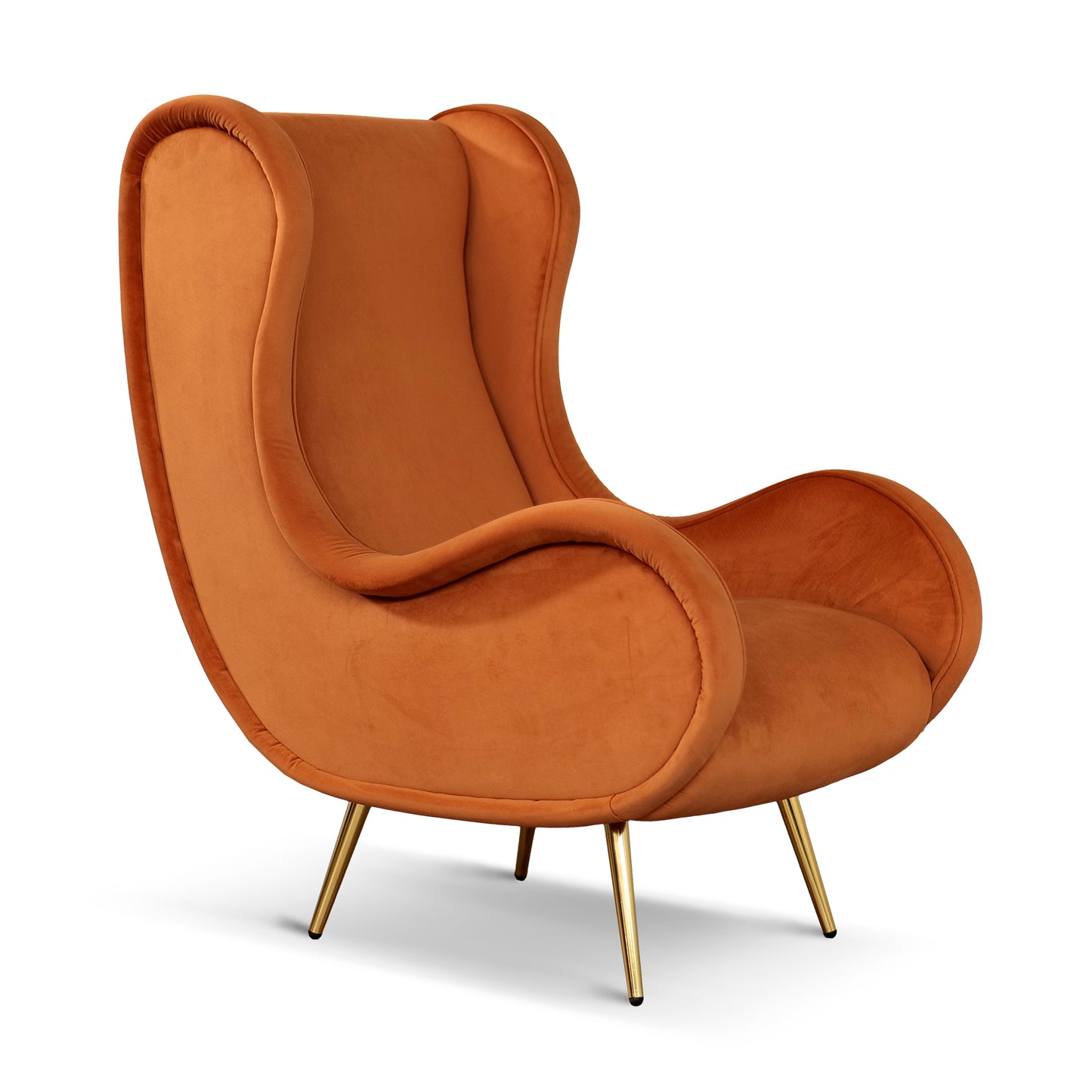 Fauteuil Madame en velours chenille bordeaux - Design vintage, emblématique