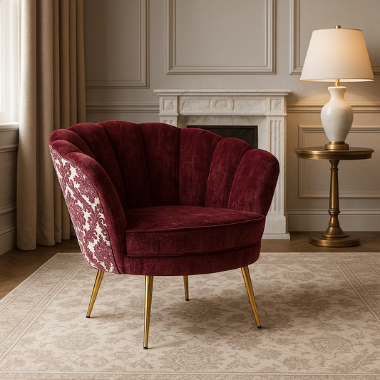 Poltrona Maia Velluto e Tessuto Decorato - Design Vintage, Iconico