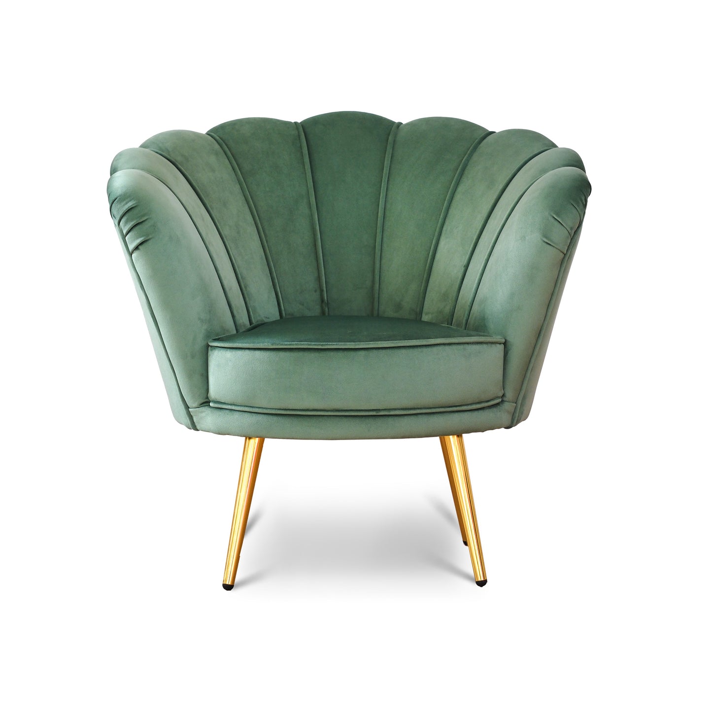 Fauteuil Maia en Velours Vert Menthe, Dos en Microfibre Unicolore ou à Motif Exotique, Pieds Dorés