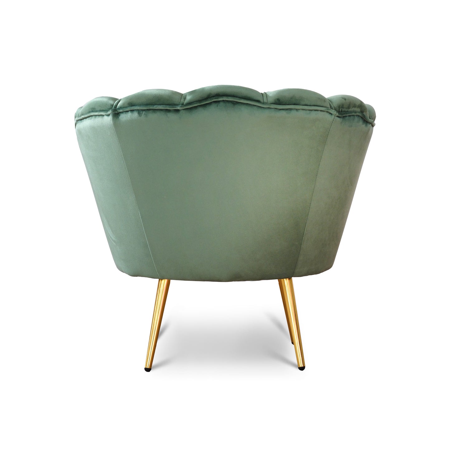 Fauteuil Maia en Velours Vert Menthe, Dos en Microfibre Unicolore ou à Motif Exotique, Pieds Dorés