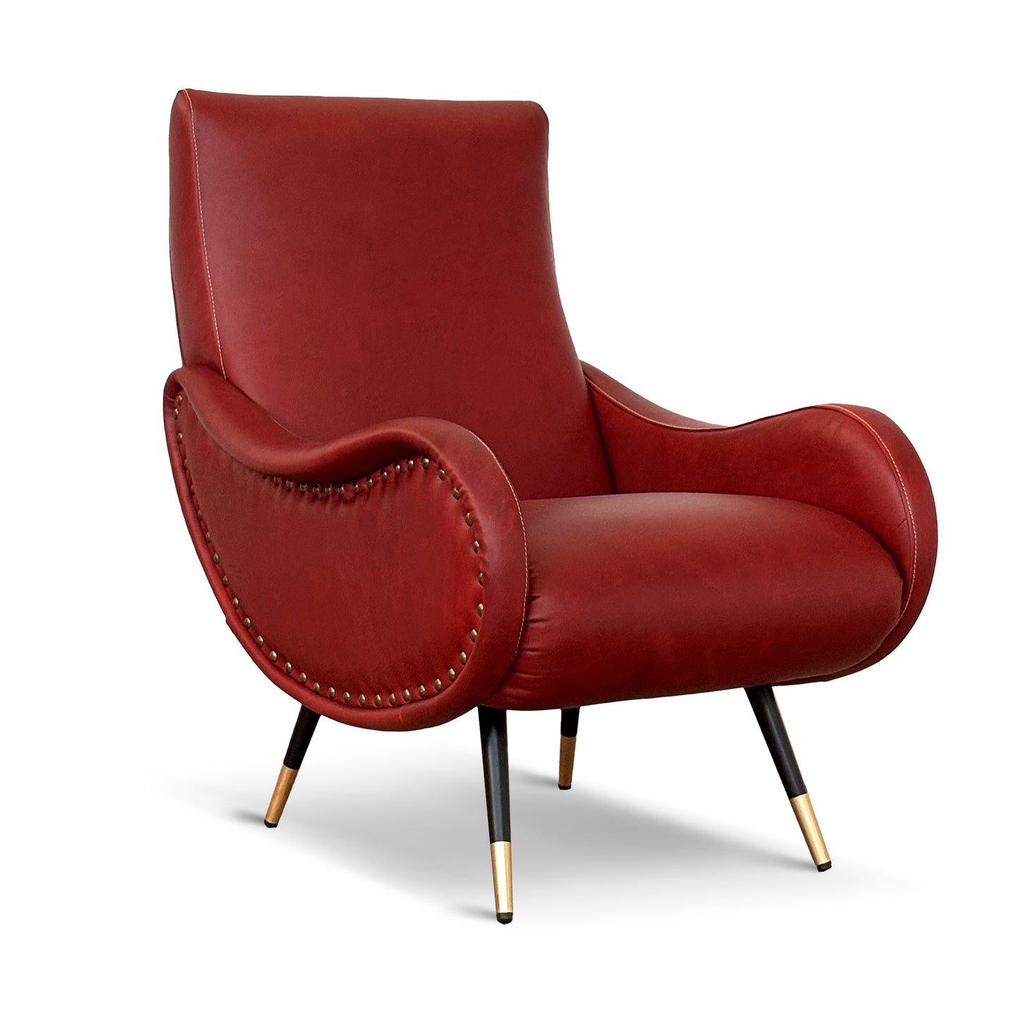 Miss Sessel aus hochwertigem Vollnarbenleder – ikonisches Design der 1950er Jahre