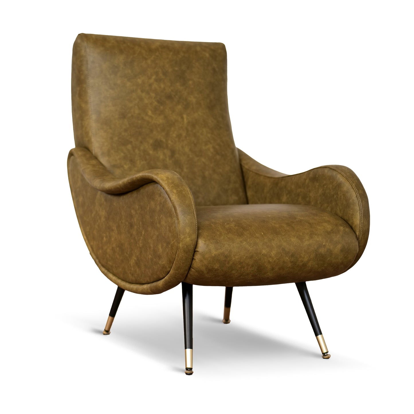 Miss Sessel aus hochwertigem Vollnarbenleder – ikonisches Design der 1950er Jahre