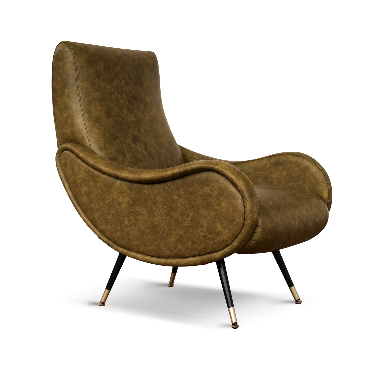 Miss Sessel aus hochwertigem Vollnarbenleder – ikonisches Design der 1950er Jahre