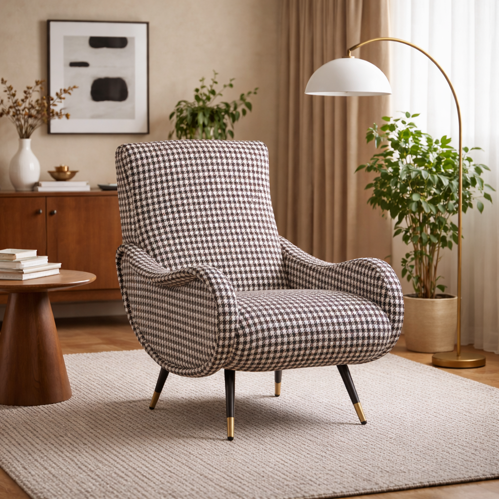 Poltrona Miss Tessuto e Velluto Premium - Design Iconico