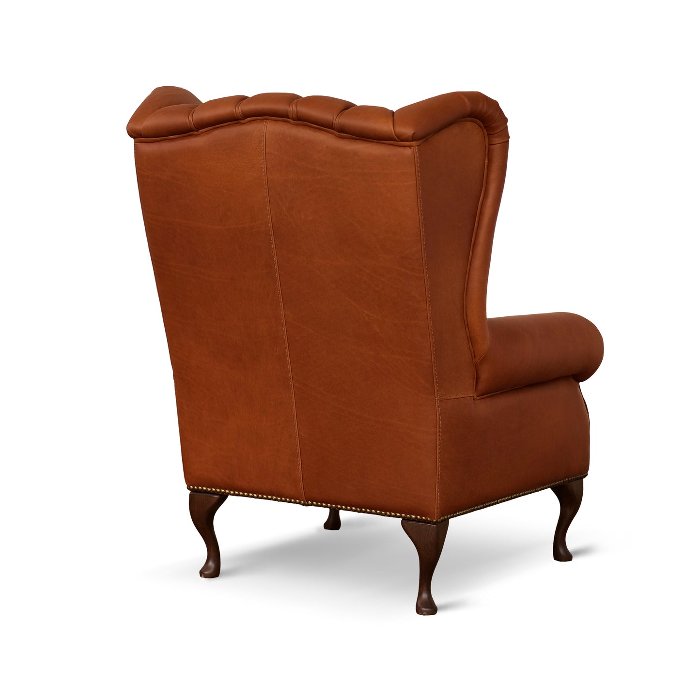 Poltrona Chesterfield Bergere Regina Pelle Fiore Premium - Design Iconico