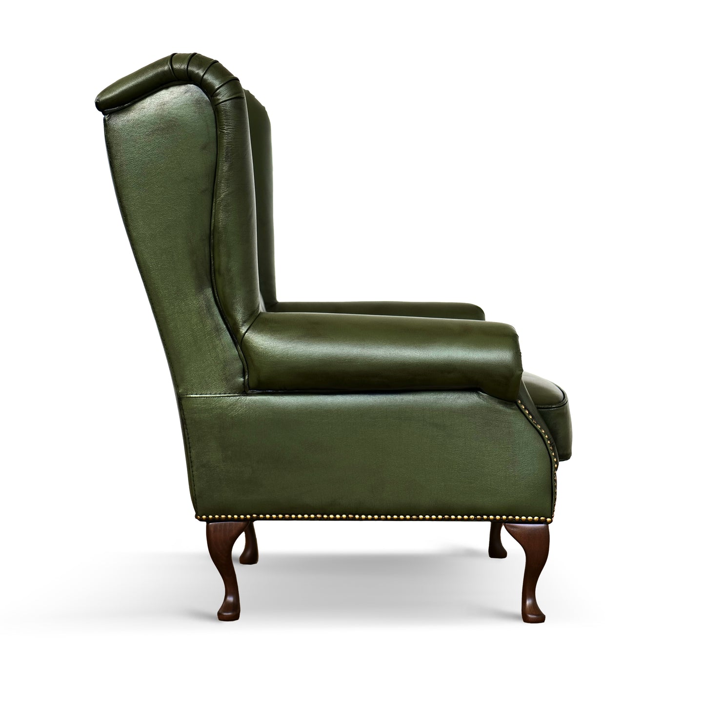 Poltrona Chesterfield Bergere Regina Pelle Fiore Premium - Design Iconico