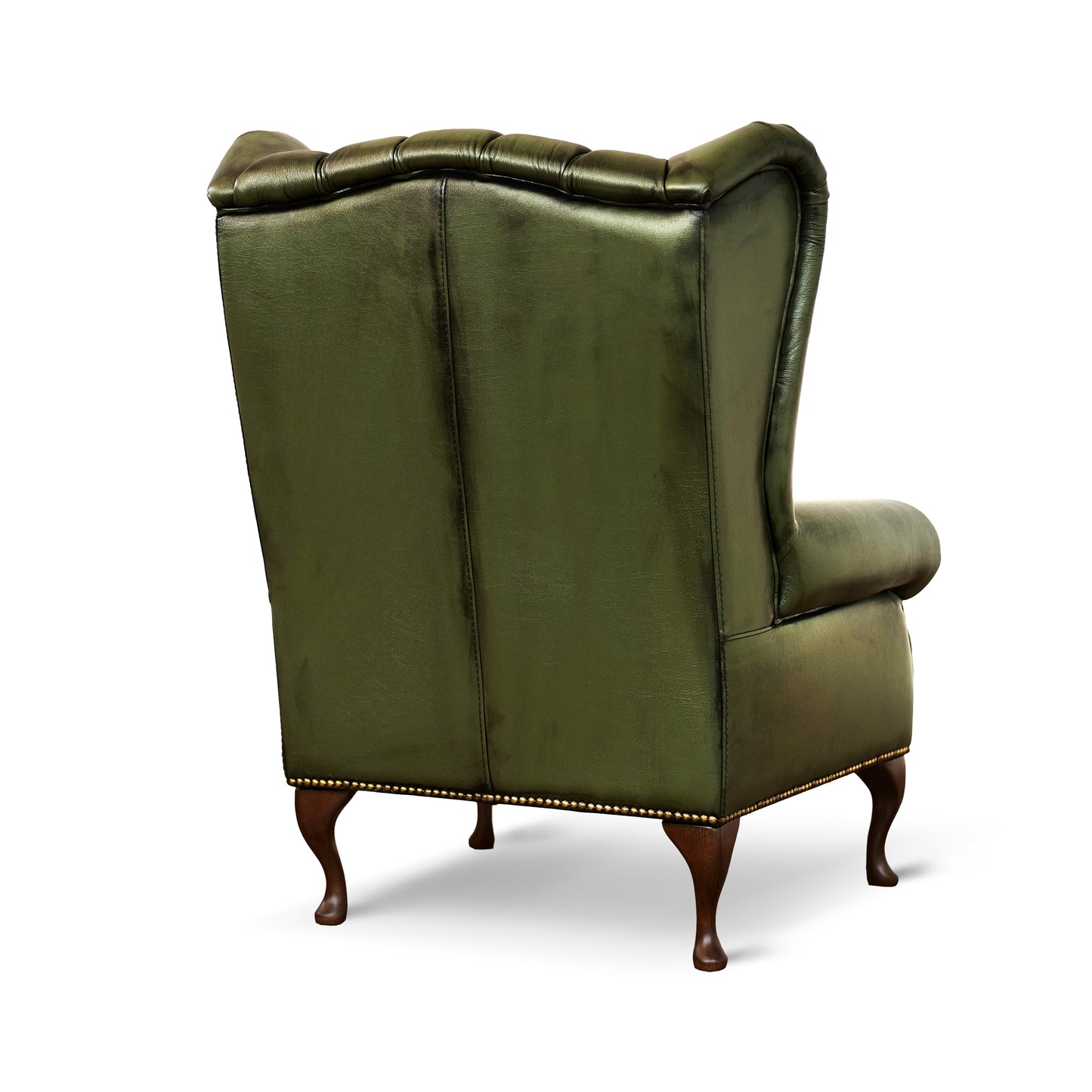 Poltrona Chesterfield Bergere Regina Pelle Fiore Premium - Design Iconico