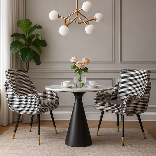 Sedia Miss in Tessuto Pied de Poule - Design Iconico