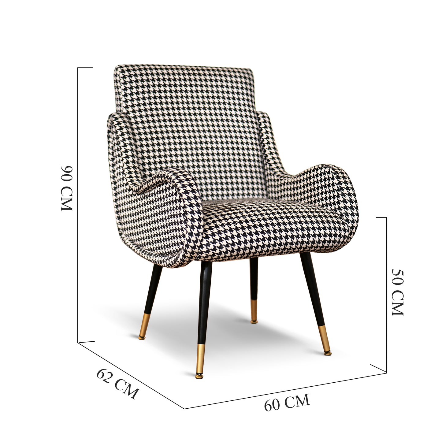 Sedia Miss in Tessuto Pied de Poule - Design Iconico