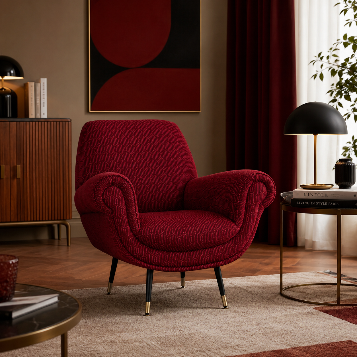 Tessuto Jacquard - Dedalo Rosso