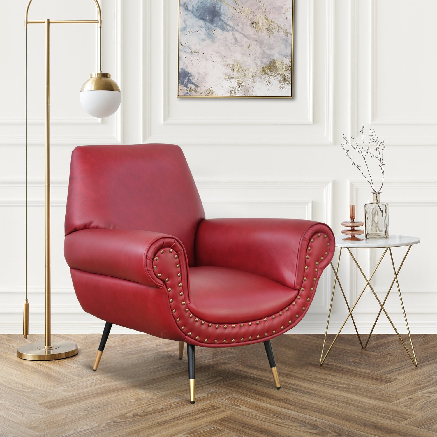 Poltrona Ufficio Direzionale in Pelle e Tessuto di Design