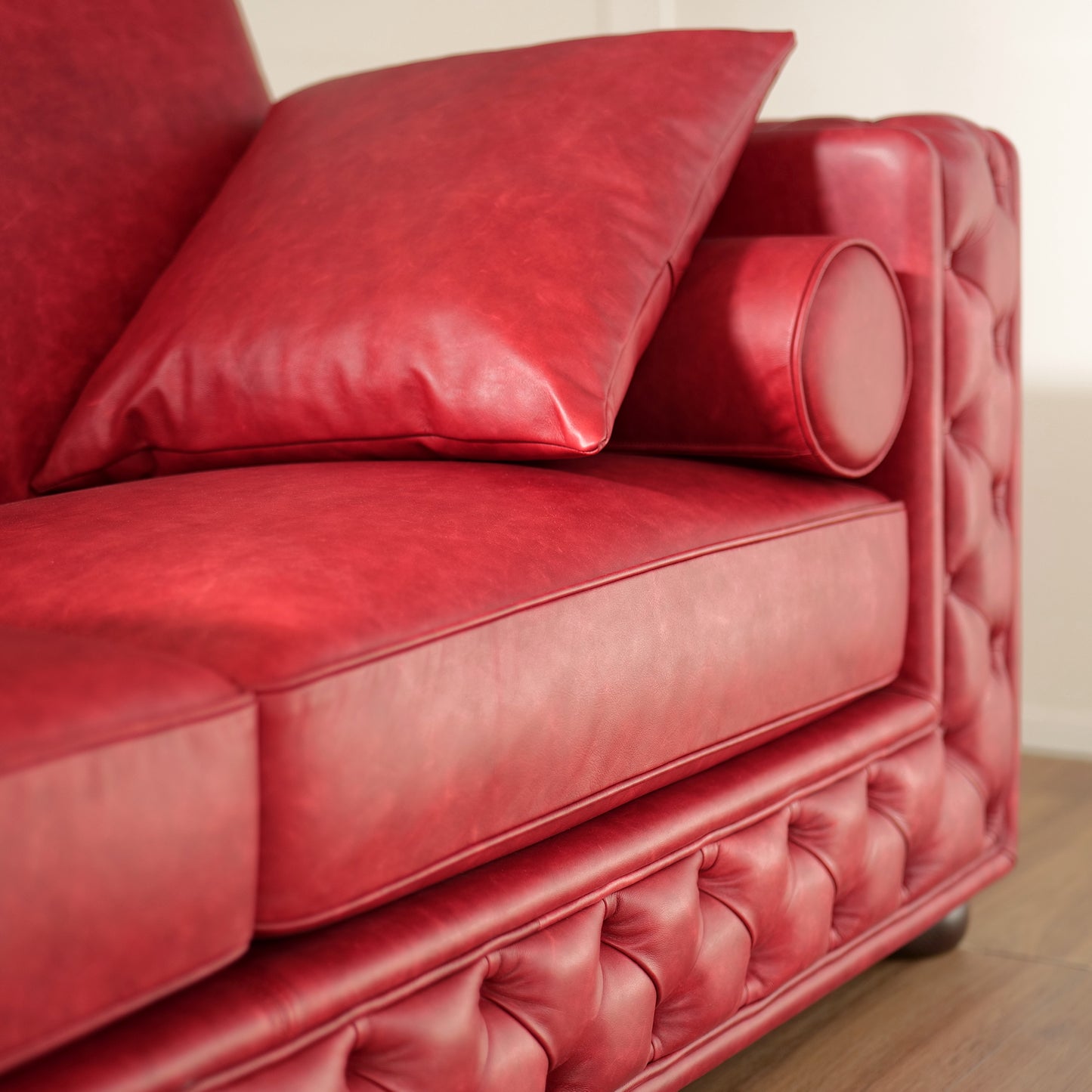 Divano Dimora Chesterfield Pelle Primo Fiore Premium - Design Classico